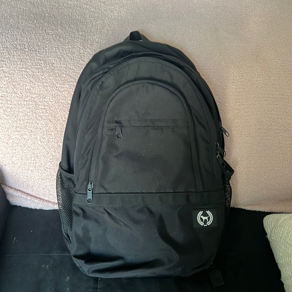 black backpack